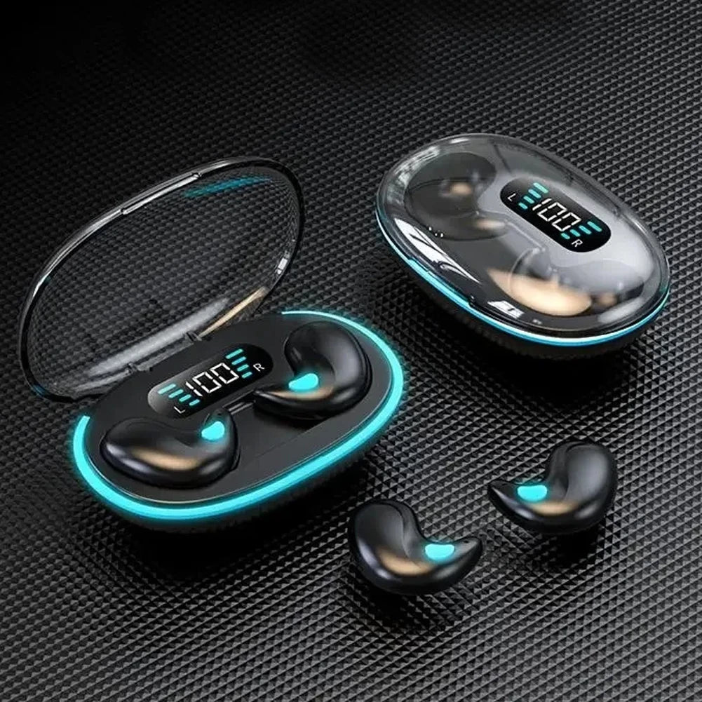 5.3 Stereo Headphones with Charging Case - Bluetooth Sleep Earphones - silverfoxgoods